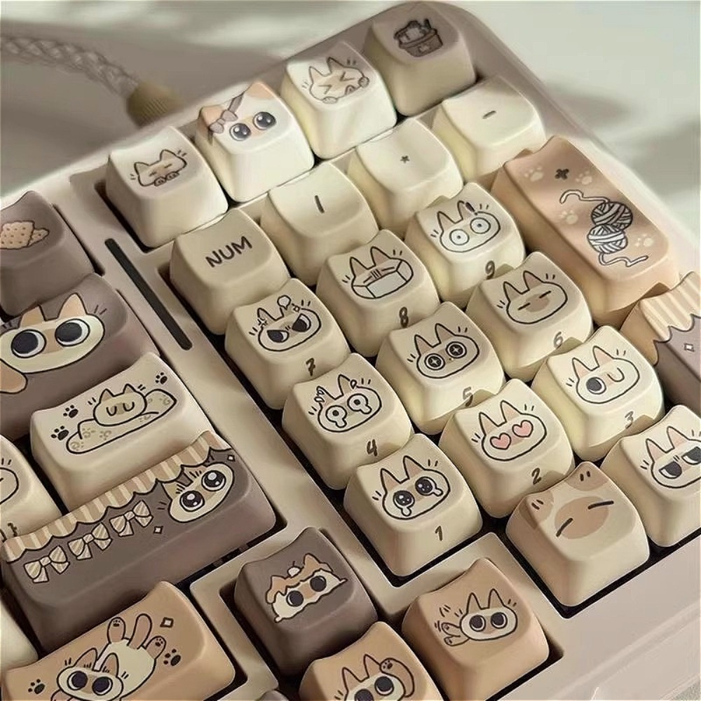 Gaming Keyboard Tkl - Leuke kat Keycap MAO profiel PBT