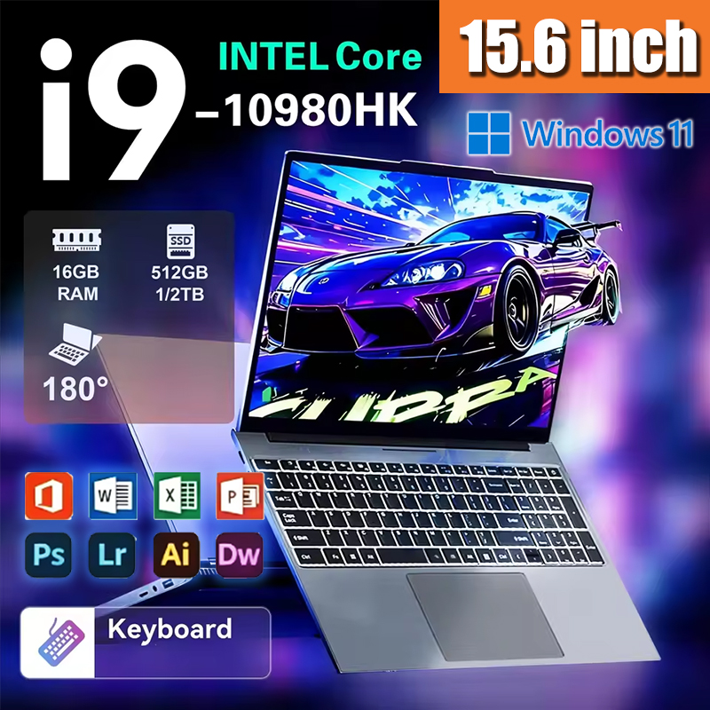 Gaming Keyboard Backlit - 15,6 inch Intel N95 draagbare laptop