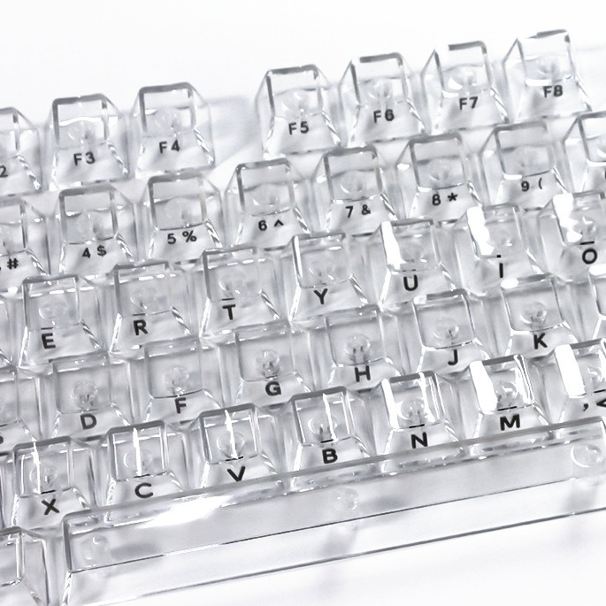 Keyboard Gaming Transparent - Kristalheldere Cherry Profile-toetsen voor mechanisch gamingtoetsenbord