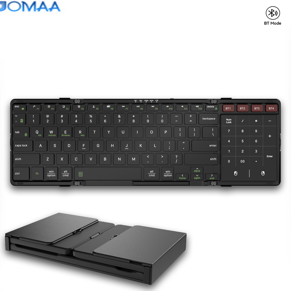 Gaming Keyboard Budget - JOMAA Opvouwbaar Bluetooth-toetsenbord met touchpad en