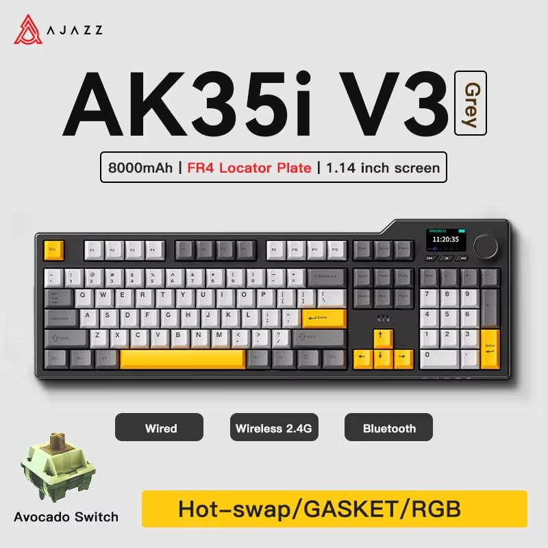 Ajazz AK35I V3/V4 MAX Tri-mode - Gaming Keyboard Tkl recensie en prijs