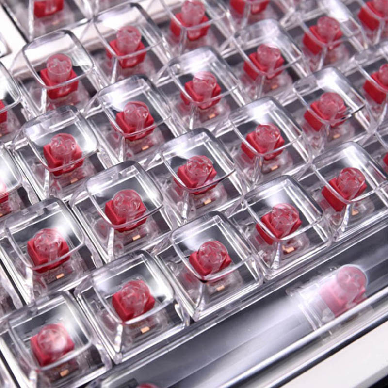132 toetsen Kristaltransparant - Keyboard Gaming Transparent recensie en prijs