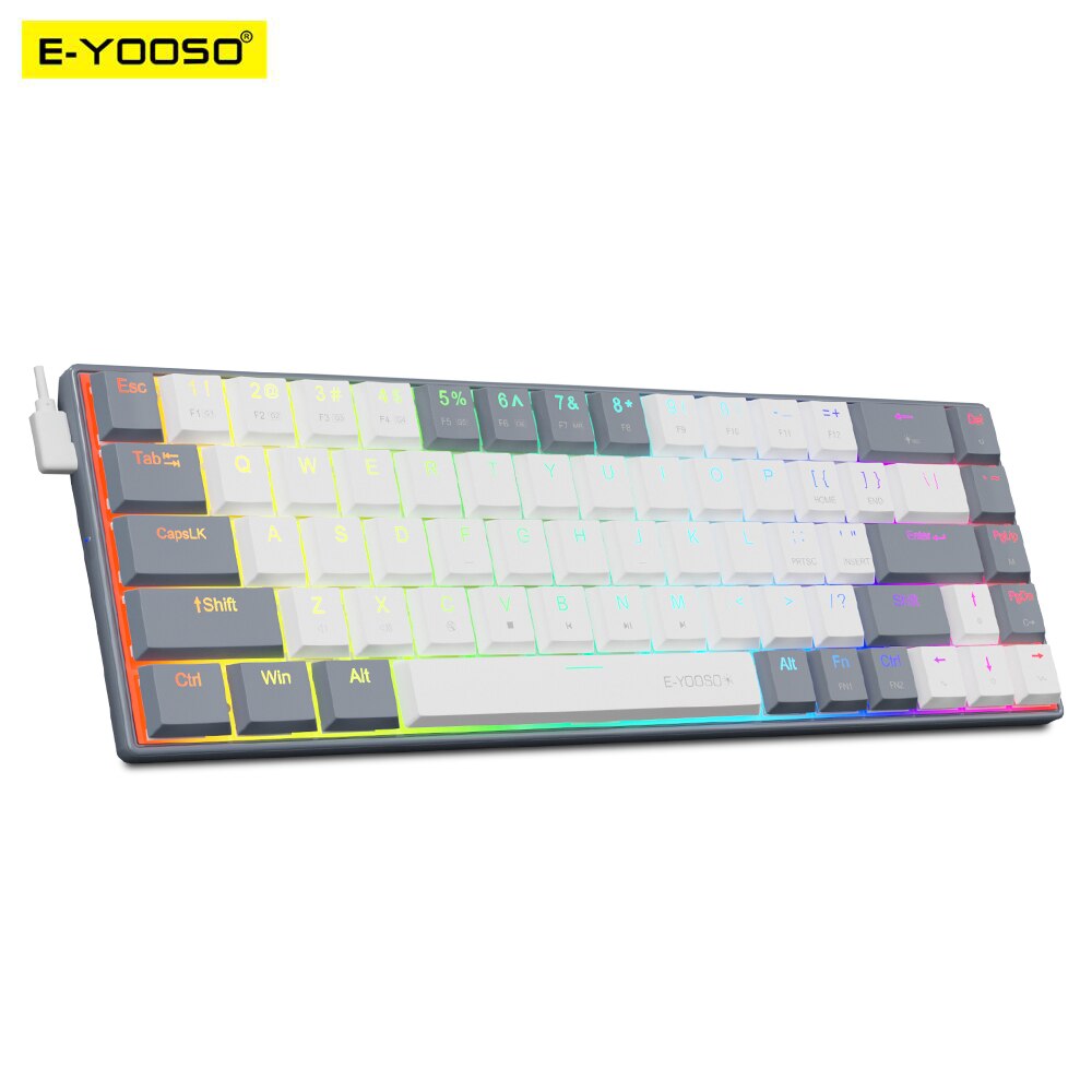 E-YOOSO A68 RGB Mini Slim USB  - Gaming Keyboard Budget recensie en prijs