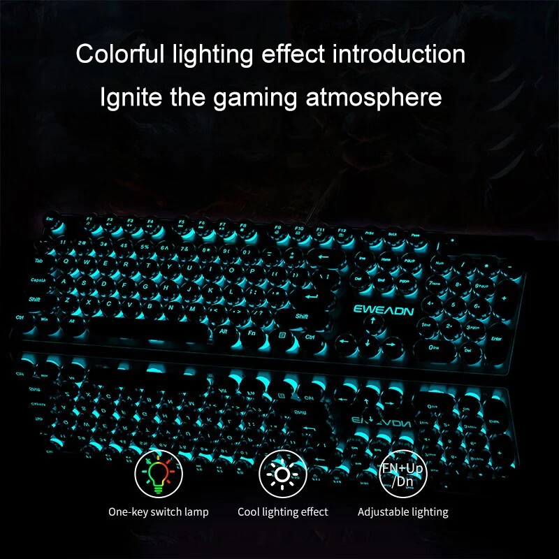 Retro Punk mechanisch toetsenb - Gaming Keyboard Backlit recensie en prijs
