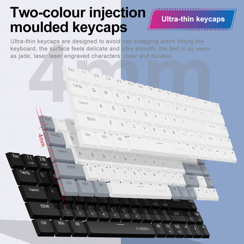 E-YOOSO A68 RGB Mini Slim USB  - Gaming Keyboard Budget recensie en prijs