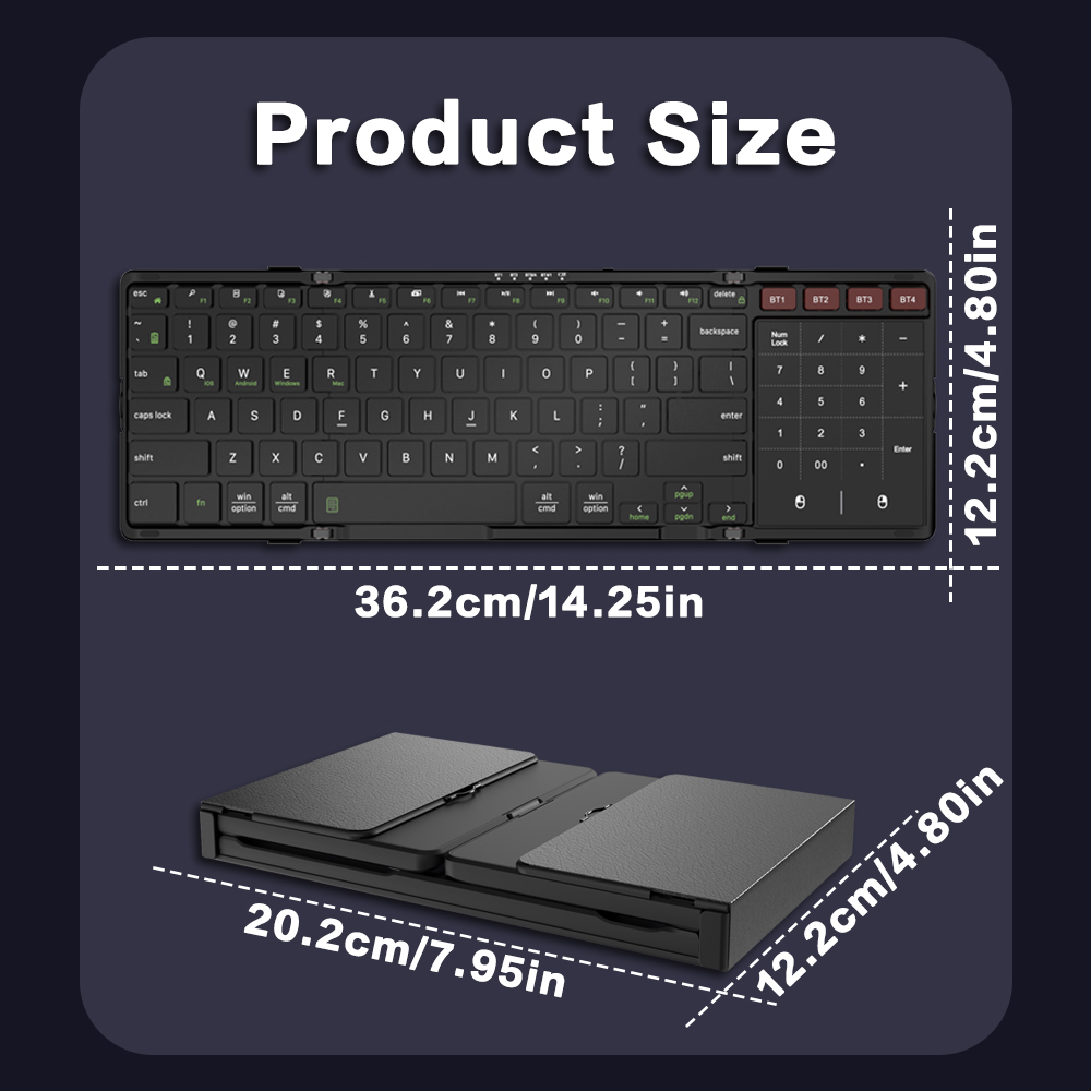 JOMAA Opvouwbaar Bluetooth-toe - Gaming Keyboard Budget recensie en prijs